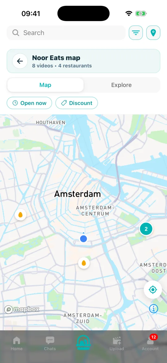 A creator’s map: the places from their videos, pinned across Amsterdam